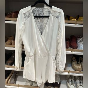 Parker Lace Back Long Sleeve Romper